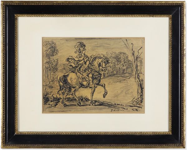 Giorgio de Chirico : Cavaliere solitario, 1954  - Asta Dimore italiane - Associazione Nazionale - Case d'Asta italiane