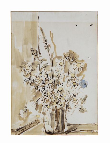 Filippo de Pisis : Vaso di fiori, 1952  - Asta Dimore italiane - Associazione Nazionale - Case d'Asta italiane