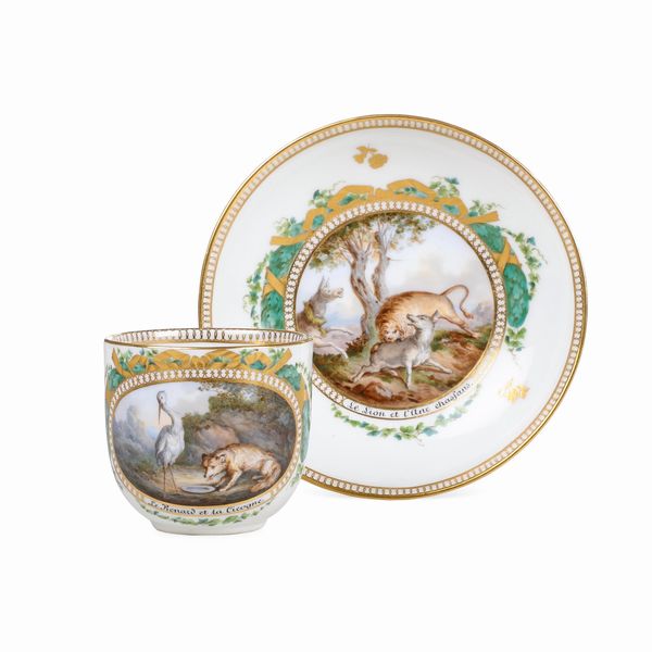 Tazza con piattino<BR>Meissen, 1770-1780 circa  - Asta Dimore italiane - Associazione Nazionale - Case d'Asta italiane