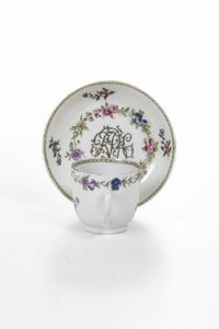 Tazza con piattino, XIX secolo (?)  - Asta Dimore italiane - Associazione Nazionale - Case d'Asta italiane