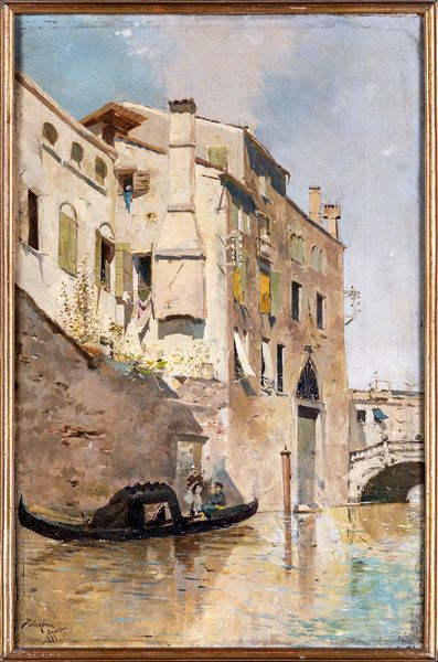 RICCARDO PELLEGRINI : Canale a Chioggia  - Asta  Asta a Tempo - Antiquariato: Arredi, Icone, Dipinti Antichi e del XIX Secolo , Arte Orientale - Associazione Nazionale - Case d'Asta italiane