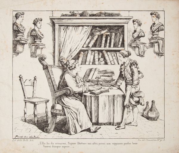 Sette litografie delle Belle Arti, dalla serie I promessi sposi di Bartolomeo Pinelli  - Asta  Asta a Tempo - Antiquariato: Arredi, Icone, Dipinti Antichi e del XIX Secolo , Arte Orientale - Associazione Nazionale - Case d'Asta italiane