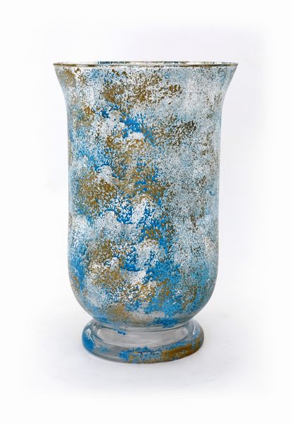 Vaso in vetro incolore dipinto azzurro e oro  - Asta  Asta a Tempo - Antiquariato: Arredi, Icone, Dipinti Antichi e del XIX Secolo , Arte Orientale - Associazione Nazionale - Case d'Asta italiane