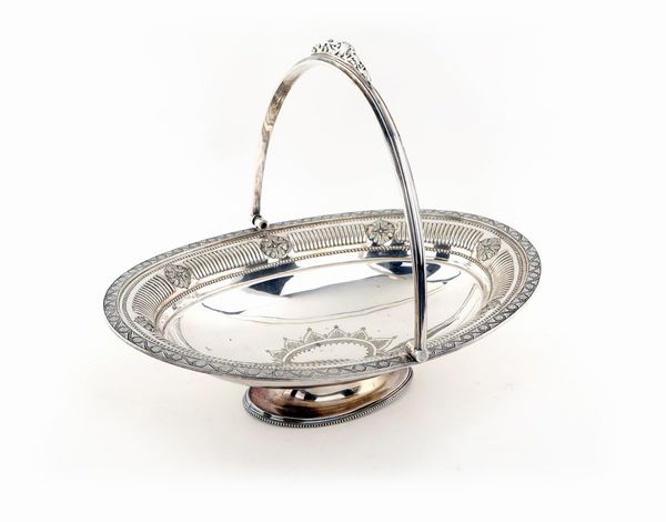 Cestino centrotavola ovale in metallo argentato  - Asta Asta a Tempo a Libera Offerta - Arredi per la Tavola in Silver Plated - Associazione Nazionale - Case d'Asta italiane