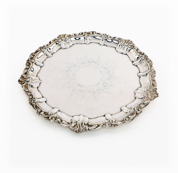 Salver in metallo argentato, Inghilterra, XIX secolo  - Asta Asta a Tempo a Libera Offerta - Arredi per la Tavola in Silver Plated - Associazione Nazionale - Case d'Asta italiane