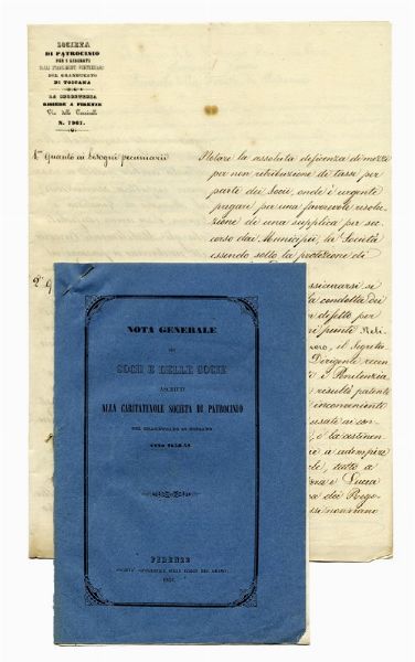 Raccolta di documenti relativi agli stabilimenti penitenziari del Granducato di Toscana.  - Asta Autografi e Manoscritti | ASTA A TEMPO - PARTE I  - Associazione Nazionale - Case d'Asta italiane