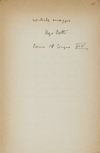 Ardengo Soffici : Firma autografa su libro Giornale di bordo (Firenze, Vallecchi 1951, esemplare n. 719).  - Asta Autografi e Manoscritti | ASTA A TEMPO - PARTE I  - Associazione Nazionale - Case d'Asta italiane