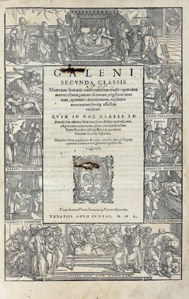 CLAUDIUS GALENUS : Secunda classis materiam sanitatis conservatricem tradit: quae circa aerem: cibum, potum, somnum, vigiliam, motum, quietem...  - Asta Libri a stampa dal XVI al XX secolo | ASTA A TEMPO - PARTE II  - Associazione Nazionale - Case d'Asta italiane