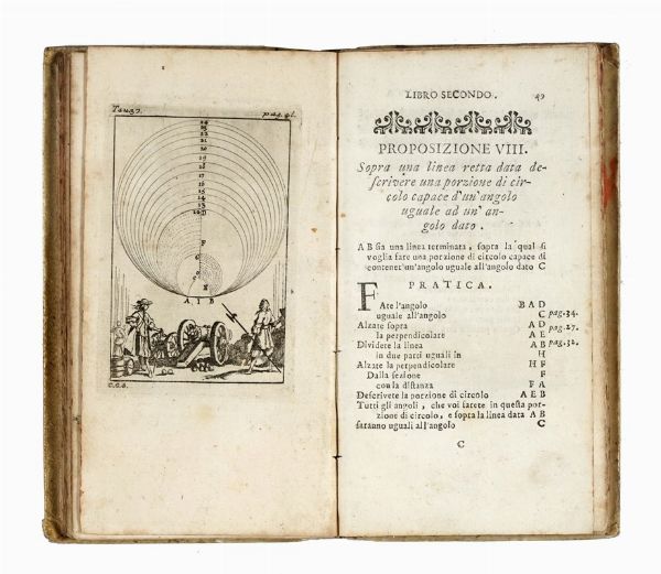 SBASTIEN LE CLERC : Pratica di geometria in carta e in campo per istruzione della nobile giovent.  - Asta Libri a stampa dal XVI al XX secolo | ASTA A TEMPO - PARTE II  - Associazione Nazionale - Case d'Asta italiane