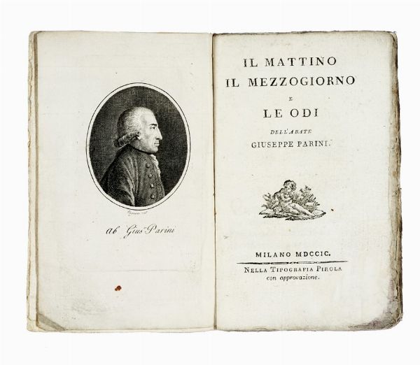 GIUSEPPE PARINI : Il mattino Il mezzogiorno e Le odi...  - Asta Libri a stampa dal XVI al XX secolo | ASTA A TEMPO - PARTE II  - Associazione Nazionale - Case d'Asta italiane