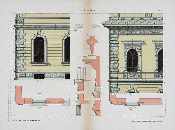 LAUDEDEO TESTI : L'arte del fabbricare.  - Asta Libri a stampa dal XVI al XX secolo | ASTA A TEMPO - PARTE II  - Associazione Nazionale - Case d'Asta italiane