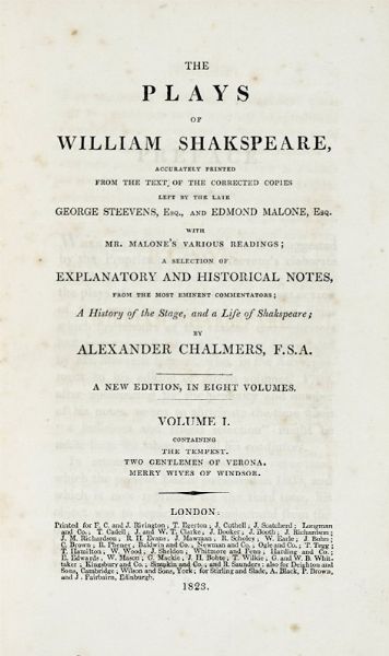 Lotto composto di 8 opere in letteratura e teatro in lingua straniera.  - Asta Libri a stampa dal XVI al XX secolo | ASTA A TEMPO - PARTE II  - Associazione Nazionale - Case d'Asta italiane