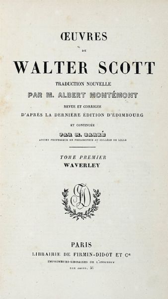 Lotto composto di 8 opere di letteratura del XIX secolo, perlopi straniera.  - Asta Libri a stampa dal XVI al XX secolo | ASTA A TEMPO - PARTE II  - Associazione Nazionale - Case d'Asta italiane