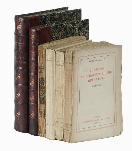 Lotto di 6 opere di letteratura italiana.  - Asta Libri a stampa dal XVI al XX secolo | ASTA A TEMPO - PARTE II  - Associazione Nazionale - Case d'Asta italiane