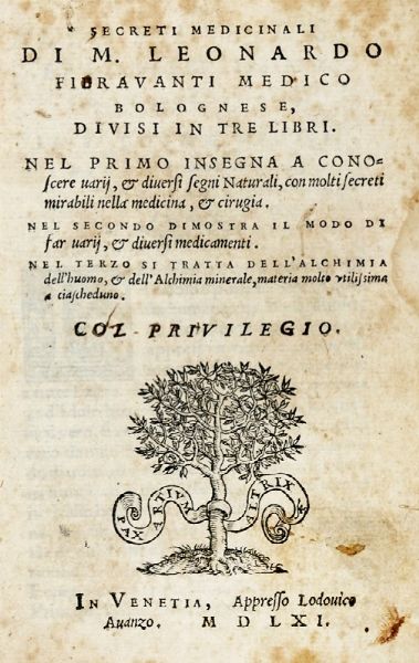 Lotto composto di 4 opere di medicina del XVI secolo.  - Asta Libri a stampa dal XVI al XX secolo | ASTA A TEMPO - PARTE II  - Associazione Nazionale - Case d'Asta italiane