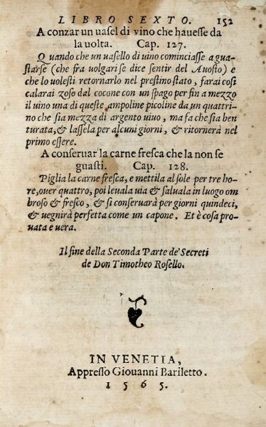 Lotto composto di 4 opere di medicina del XVI secolo.  - Asta Libri a stampa dal XVI al XX secolo | ASTA A TEMPO - PARTE II  - Associazione Nazionale - Case d'Asta italiane