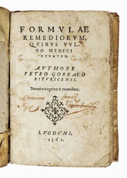 Lotto composto di 3 opere di medicina del XVI secolo.  - Asta Libri a stampa dal XVI al XX secolo | ASTA A TEMPO - PARTE II  - Associazione Nazionale - Case d'Asta italiane