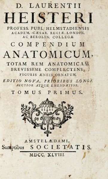 Lotto composto di 8 opere del XVIII secolo e XIX secolo di argomento prevalentemente medico.  - Asta Libri a stampa dal XVI al XX secolo | ASTA A TEMPO - PARTE II  - Associazione Nazionale - Case d'Asta italiane