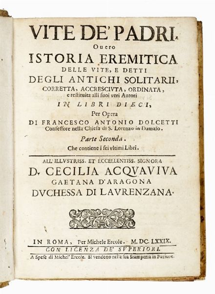 Lotto di 4 opere a tema religioso.  - Asta Libri a stampa dal XVI al XX secolo | ASTA A TEMPO - PARTE II  - Associazione Nazionale - Case d'Asta italiane