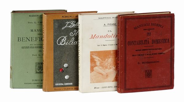 Lotto di 7 manuali Hoepli su hobby e passatempi in legatura editoriale originale.  - Asta Libri a stampa dal XVI al XX secolo | ASTA A TEMPO - PARTE II  - Associazione Nazionale - Case d'Asta italiane