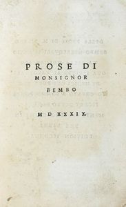 PIETRO BEMBO - Prose.