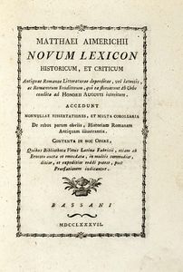 MATEO AIMERIC - Novum lexicon historicum, et criticum...