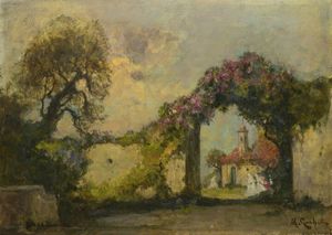 MARIO GACHET Torino 1879 - 1981 - Fioritura autunnale a Rollo (Andora)