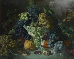 PITTORE ANONIMO DEL XIX SECOLO - Frutta