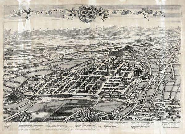 JOHANNES BLAEU : Castrum et Oppidum Dulcis-Aquae / Delinea Civitatis Fossani In Principatu Pedemontii / Oppidi Saurgii, et Viae Regiae a Carolo Emanuele I.  - Asta Arte antica, Orientalia e Cartografia | ASTA A TEMPO - PARTE I - Associazione Nazionale - Case d'Asta italiane