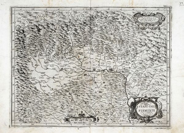 Giovanni Antonio Magini : Stato del Piemonte.  - Asta Arte antica, Orientalia e Cartografia | ASTA A TEMPO - PARTE I - Associazione Nazionale - Case d'Asta italiane