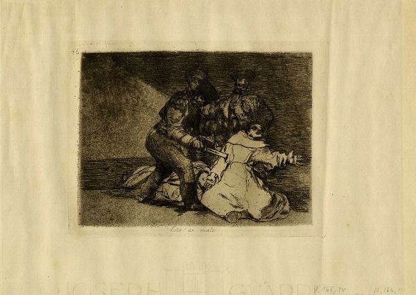 FRANCISCO GOYA Y LUCIENTES : Due tavole da Los desastres de la guerra.  - Asta Arte antica, Orientalia e Cartografia | ASTA A TEMPO - PARTE I - Associazione Nazionale - Case d'Asta italiane