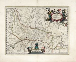 JOHANNES JANSSONIUS - Territorio di Cremona.