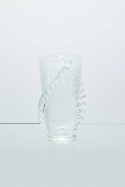 BAROVIER & TOSO : Vaso in vetro bullicante. Anni '50 h cm 31  - Asta Asta di Design - Associazione Nazionale - Case d'Asta italiane