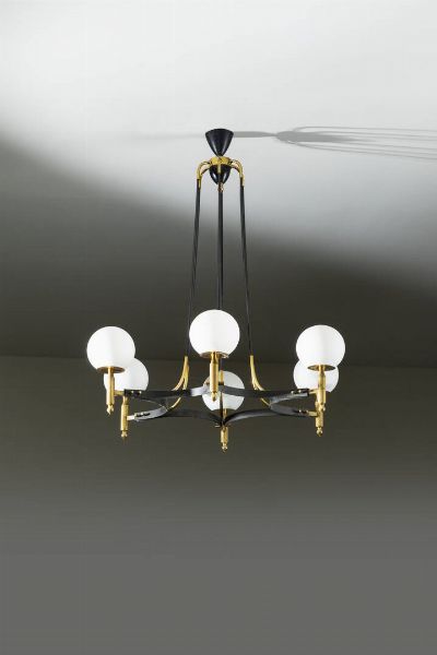 PRODUZIONE ITALIANA : Lampadario  - Asta Asta di Design - Associazione Nazionale - Case d'Asta italiane