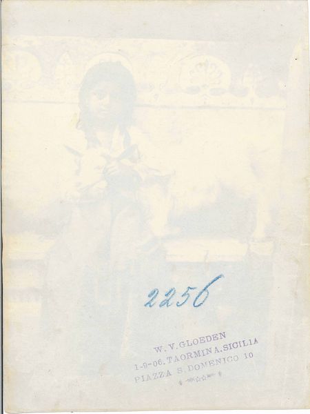 WILHELM VON GLOEDEN : Senza titolo (Bimba seduta con capretta)  - Asta Fotografia - Associazione Nazionale - Case d'Asta italiane