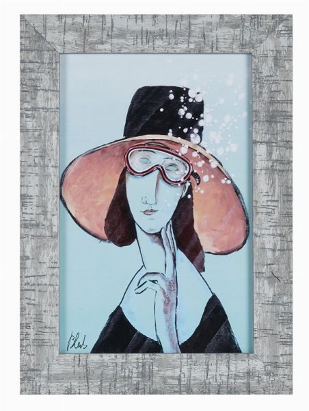 BLUB : Jeanne Hebuterne con cappello.  - Asta Arte Moderna e Contemporanea | ASTA A TEMPO - PARTE II  - Associazione Nazionale - Case d'Asta italiane