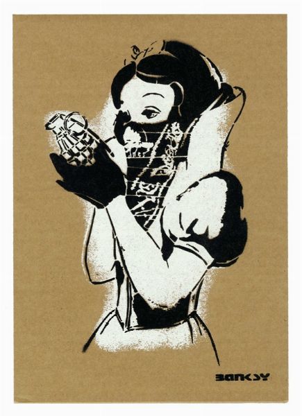 Banksy : Snow White.  - Asta Arte Moderna e Contemporanea | ASTA A TEMPO - PARTE II  - Associazione Nazionale - Case d'Asta italiane