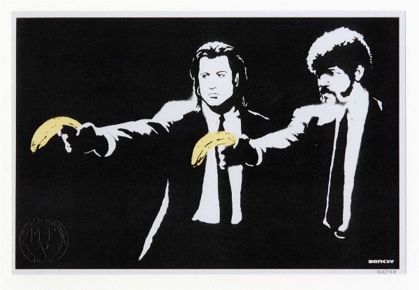 Banksy : Pulp Fiction.  - Asta Arte Moderna e Contemporanea | ASTA A TEMPO - PARTE II  - Associazione Nazionale - Case d'Asta italiane