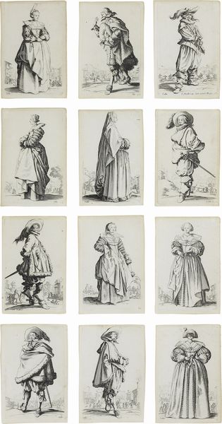 Jacques Callot : La noblesse  - Asta PARADE I - STAMPE, DIPINTI, DISEGNI E ARREDI ANTICHI - Associazione Nazionale - Case d'Asta italiane