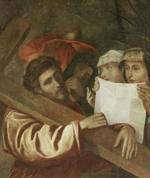 Scuola emiliana del XVII secolo : Cristo portacroce  - Asta PARADE I - STAMPE, DIPINTI, DISEGNI E ARREDI ANTICHI - Associazione Nazionale - Case d'Asta italiane