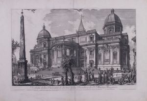 Giovan Battista Piranesi - Veduta della Facciata di dietro della Basilica di S. Maria Maggiore