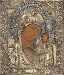 Icona del XIX secolo - Madonna col Bambino