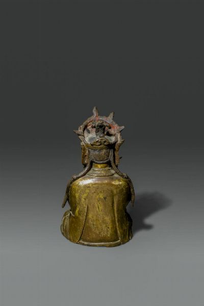 BUDDHA : Buddha in bronzo dorato seduto  - Asta Asta di Arte Orientale - Associazione Nazionale - Case d'Asta italiane