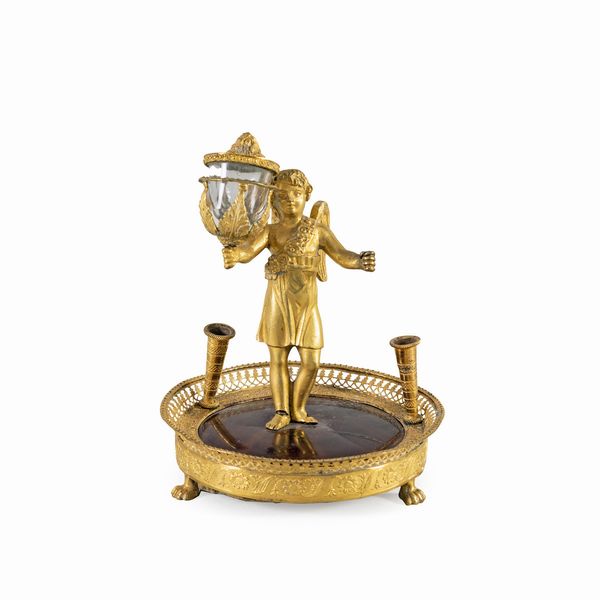 Calamaio in bronzo dorato  - Asta Dipinti Antichi, Arredi, Sculture e Oggetti d'Arte - Associazione Nazionale - Case d'Asta italiane