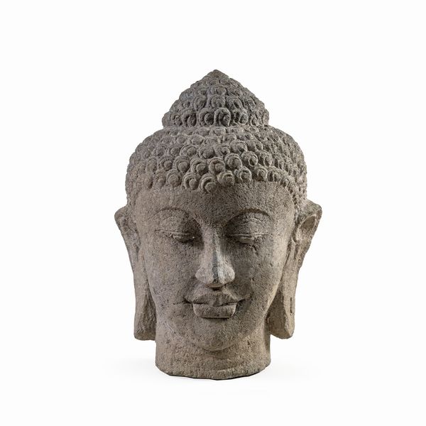 Testa di Buddha  - Asta Dipinti Antichi, Arredi, Sculture e Oggetti d'Arte - Associazione Nazionale - Case d'Asta italiane