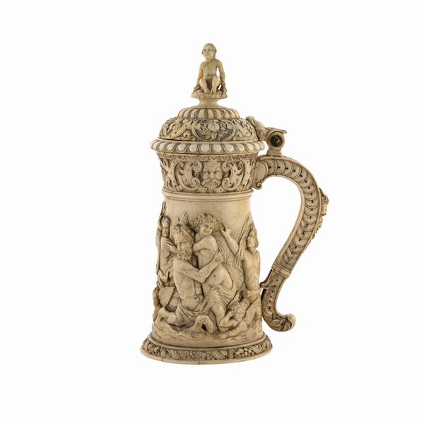 Tankard in avorio  - Asta Dipinti Antichi, Arredi, Sculture e Oggetti d'Arte - Associazione Nazionale - Case d'Asta italiane