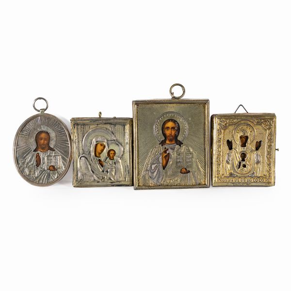 Collezione di quattro piccole icone  - Asta Dipinti Antichi, Arredi, Sculture e Oggetti d'Arte - Associazione Nazionale - Case d'Asta italiane