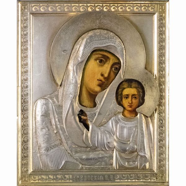 Icona raffigurante la Vergine di Kazan  - Asta Dipinti Antichi, Arredi, Sculture e Oggetti d'Arte - Associazione Nazionale - Case d'Asta italiane