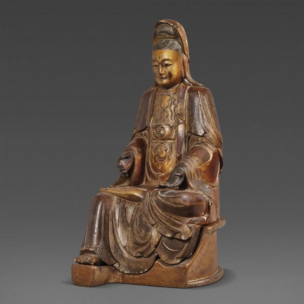 SCULTURA, CINA, DINASTIA MING, SEC.XVI-XVII  - Asta Arte Orientale - Associazione Nazionale - Case d'Asta italiane