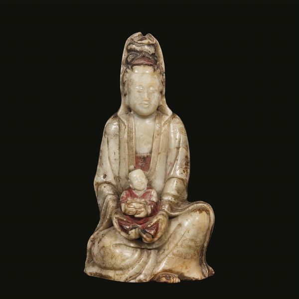 SCULTURA, CINA, DINASTIA QING, SEC.XIX-XX  - Asta Arte Orientale - Associazione Nazionale - Case d'Asta italiane